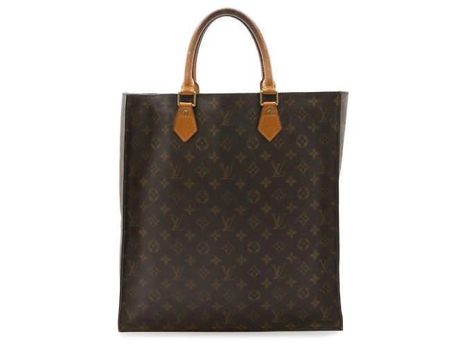 Borsa Tote Louis Vuitton Monogram Sac Plat Marrone - vista 2