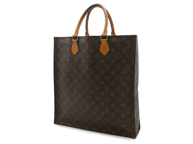 Borsa Tote Louis Vuitton Monogram Sac Plat Marrone - vista 3