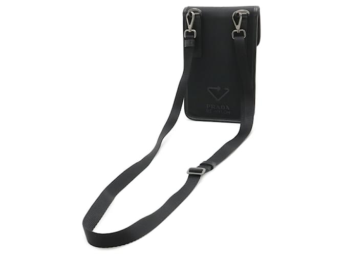 Custodia per smartphone con tracolla Triangle Prada Nero - vista 3
