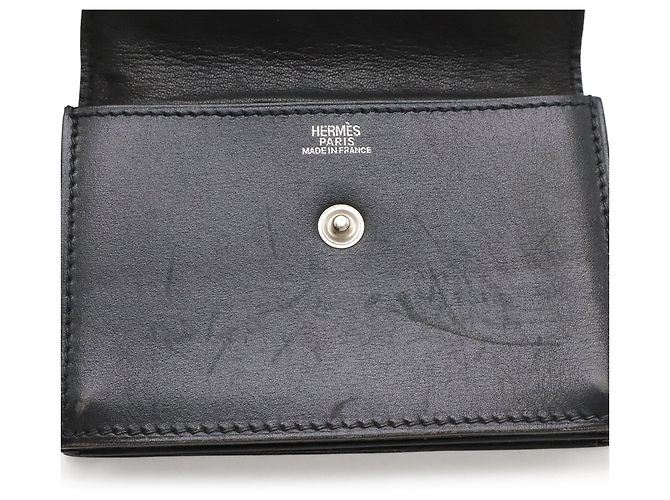 Tarjetero de piel Box negro Hermès - vista 9