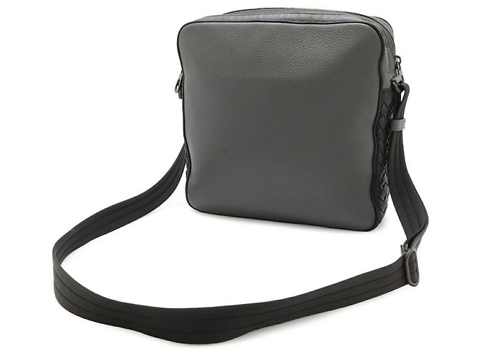 Borsa a Spalla Bottega Veneta Intrecciato Nero - vista 3
