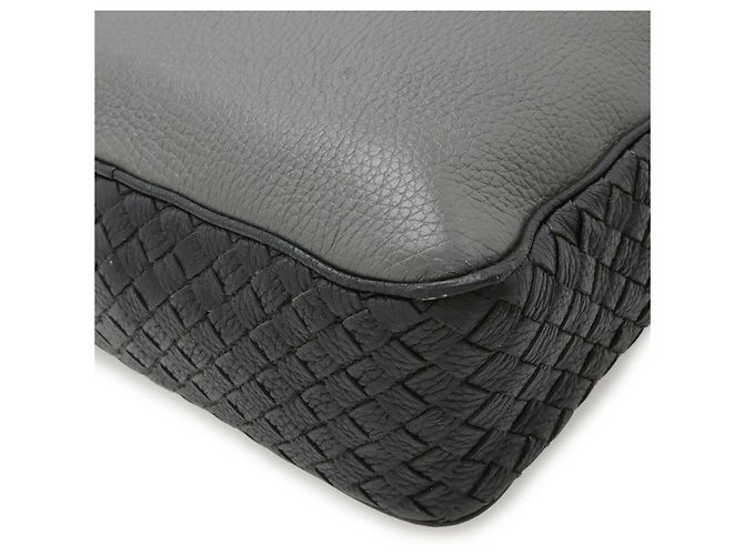 Borsa a Spalla Bottega Veneta Intrecciato Nero - vista 4