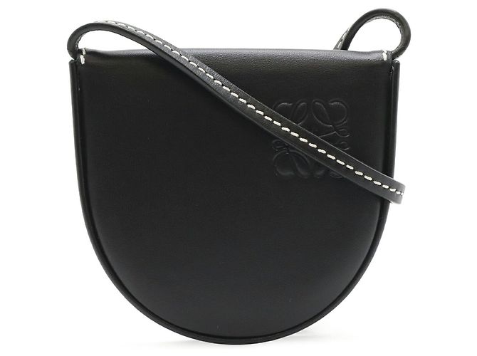 LOEWE Anagram Heel Pouch Mini Shoulder Bag Nero - vista 2
