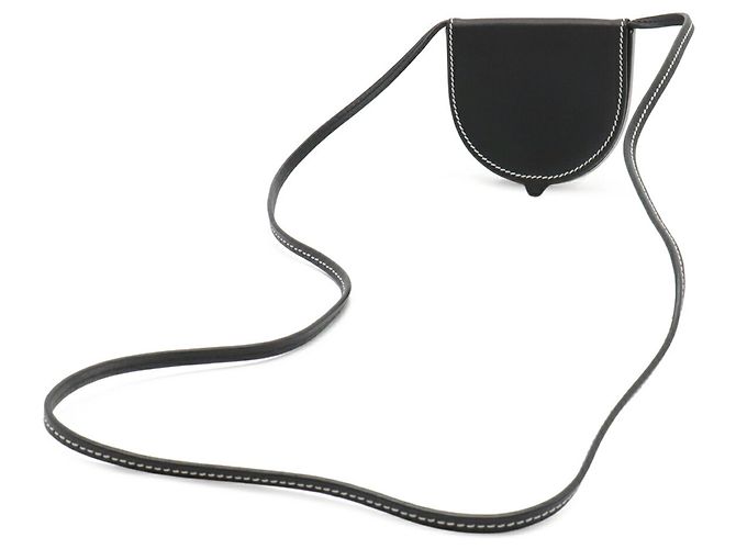LOEWE Anagram Heel Pouch Mini Shoulder Bag Nero - vista 3