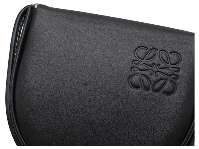 LOEWE Anagram Heel Pouch Mini Shoulder Bag Nero - vista 5
