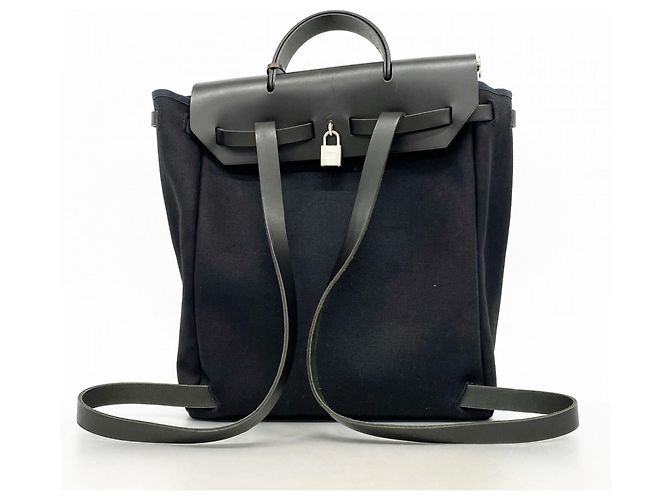 Hermès Zaino Hermes Herbag Ad MM Nero - vista 14