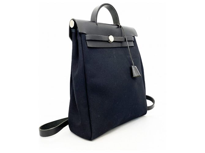 Hermès Zaino Hermes Herbag Ad MM Nero - vista 2