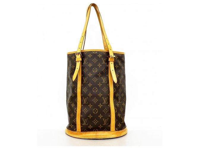 Borsa Tote Louis Vuitton Monogram Bucket GM Marrone - vista 13