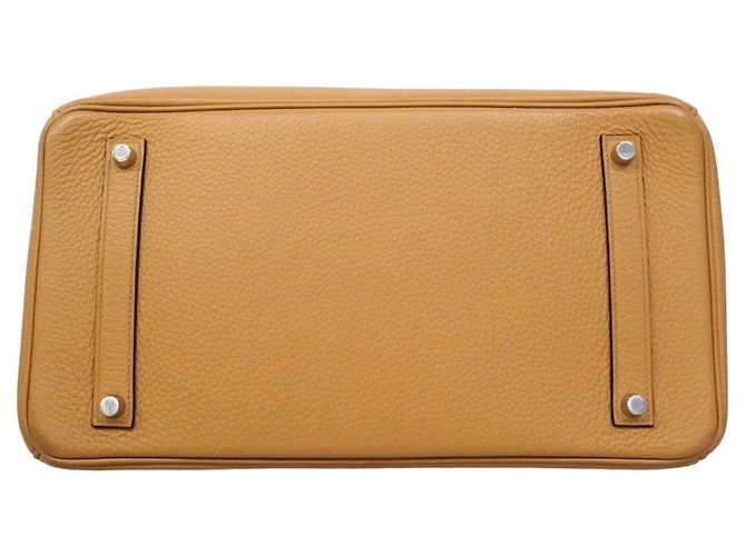 Hermès Borsa Hermes Birkin 35 in pelle Taurillon Clemence Marrone - vista 3