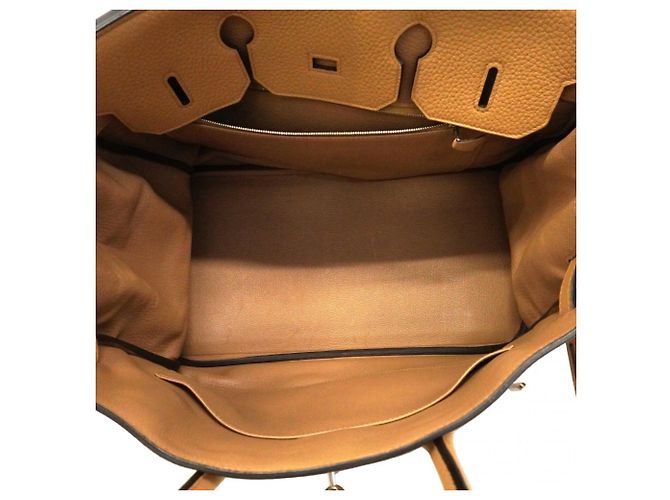 Hermès Borsa Hermes Birkin 35 in pelle Taurillon Clemence Marrone - vista 4