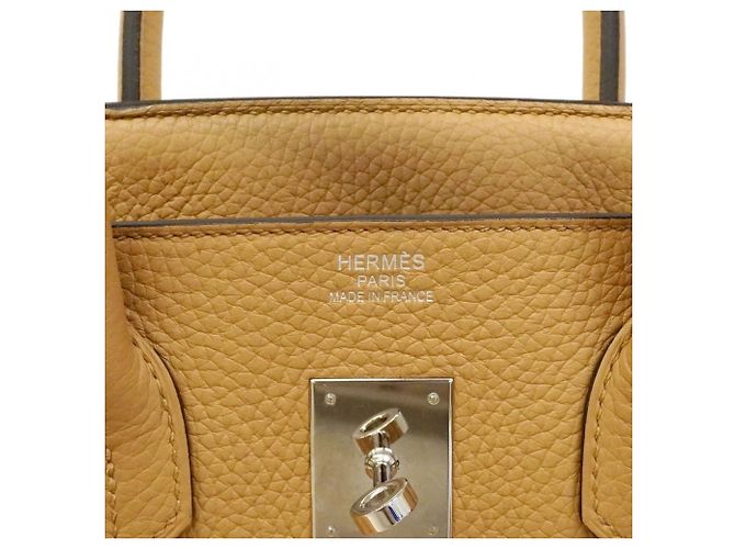 Hermès Borsa Hermes Birkin 35 in pelle Taurillon Clemence Marrone - vista 5