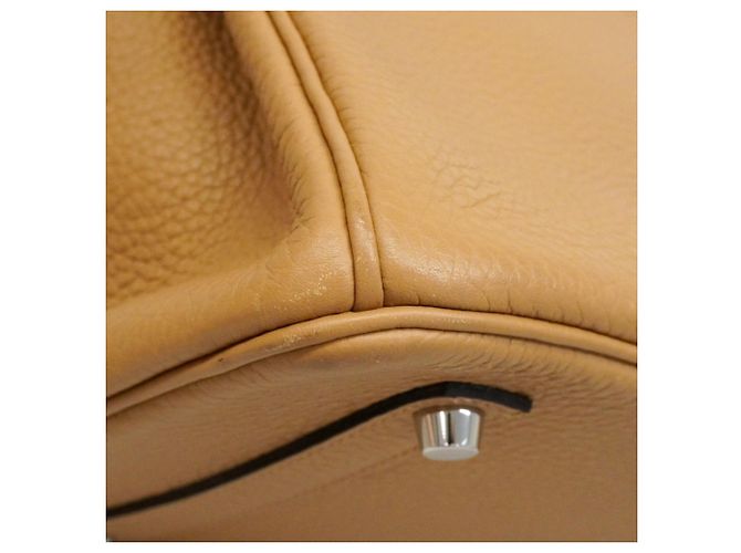 Hermès Borsa Hermes Birkin 35 in pelle Taurillon Clemence Marrone - vista 6