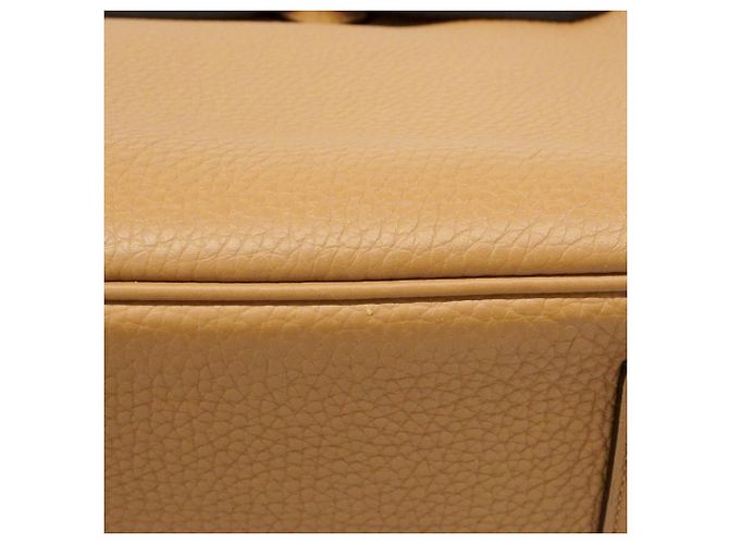 Hermès Borsa Hermes Birkin 35 in pelle Taurillon Clemence Marrone - vista 9
