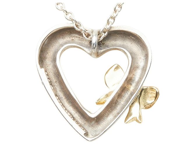 Collana Tiffany & Co. Heart Ribbon Argento D'oro - vista 3