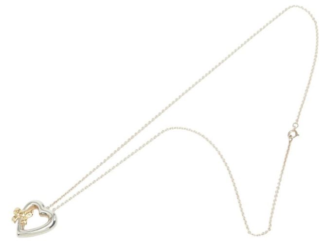 Collana Tiffany & Co. Heart Ribbon Argento D'oro - vista 4