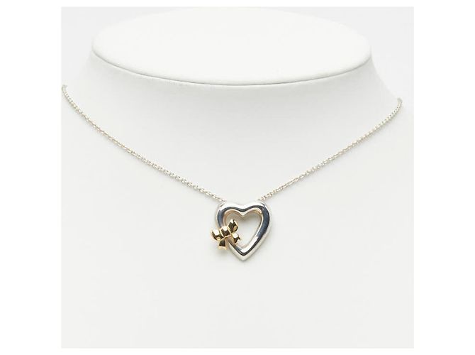 Collana Tiffany & Co. Heart Ribbon Argento D'oro - vista 6