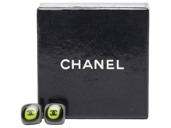 Chanel Coco Mark Eckige Ohrringe Mehrfarben Golden - Ansicht 5
