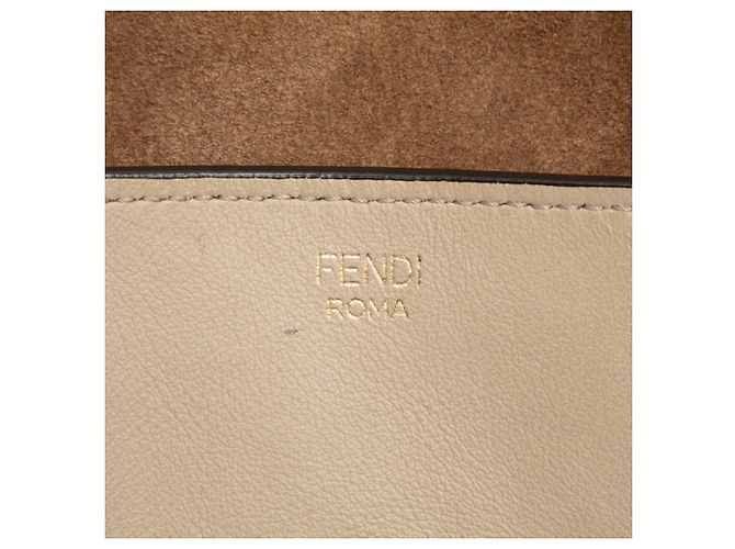 Borsa a mano e a tracolla Fendi Flip Small Beige - vista 5