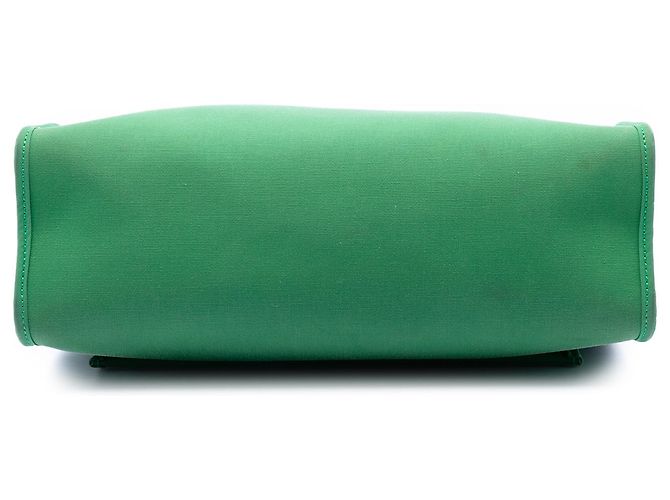Hermès Herbag Zip 31 in tela militare verde e pelle vachette Hunter - vista 3
