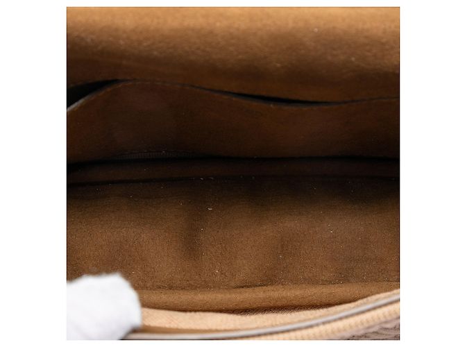 Fendi Beige Zucca Präge-Technik-Stoff Chain Midi Baguette Tasche - Ansicht 4