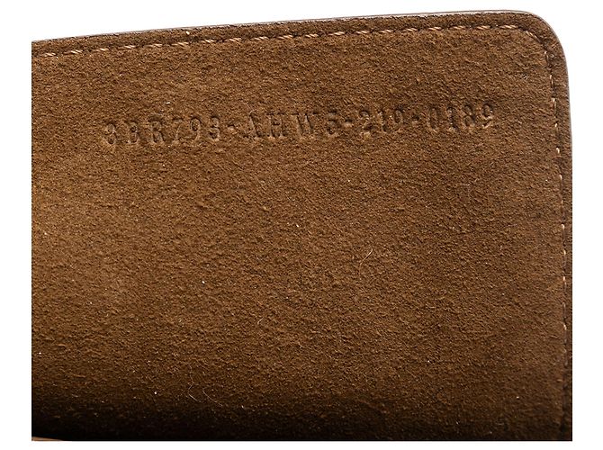 Fendi Beige Zucca Präge-Technik-Stoff Chain Midi Baguette Tasche - Ansicht 6
