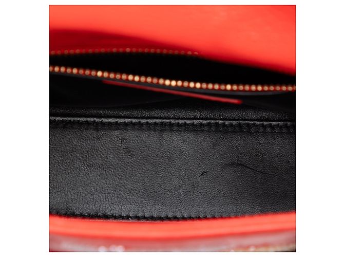 Lady Dior mini in pelle di vitello con perline rossa Rosso - vista 4