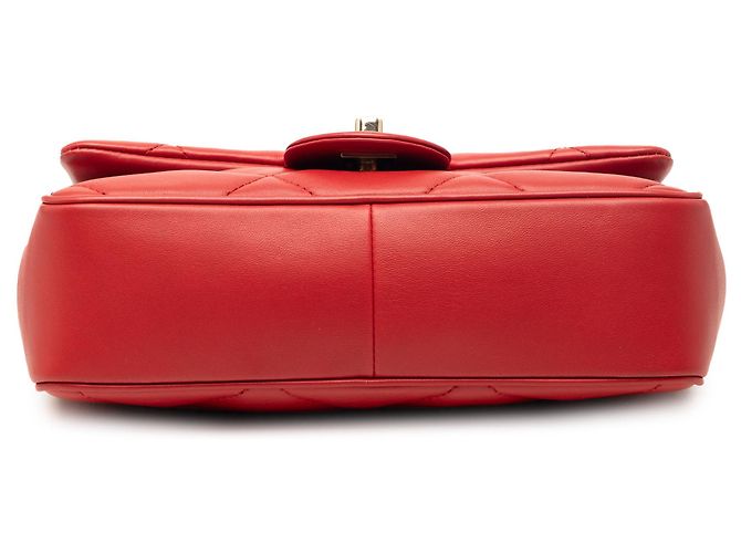 Chanel Red Small Lambskin Easy Carry Flap Rosso - vista 3