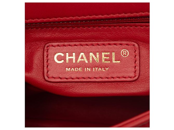 Chanel Red Small Lambskin Easy Carry Flap Rosso - vista 5