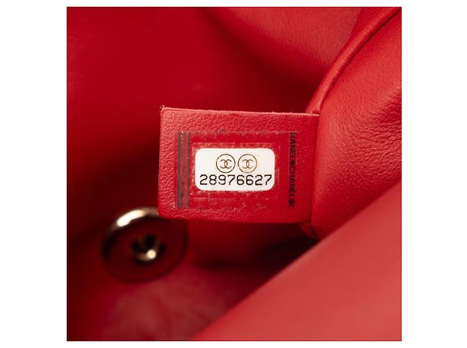 Chanel Red Small Lambskin Easy Carry Flap Rosso - vista 6
