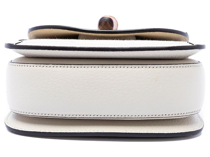 Bolso Gucci Beige Mini Jumbo GG Canvas 1947 Web Bamboo Top Handle - vista 3