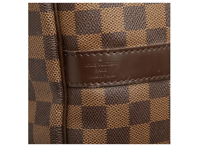 Louis Vuitton Marrone Damier Ebene Keepall Bandouliere 55 - vista 5