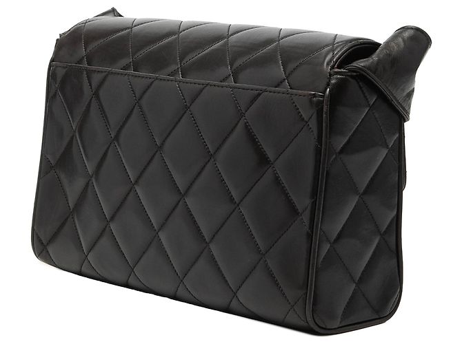 Chanel Black CC gestepptes Lammleder Flap Crossbody Schwarz - Ansicht 2