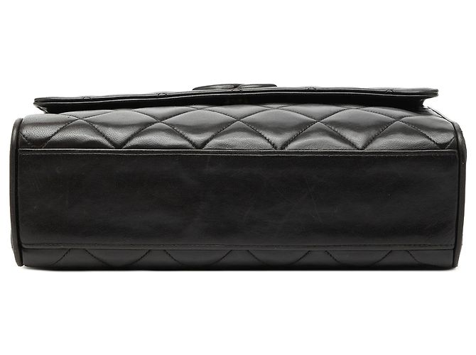 Chanel Black CC gestepptes Lammleder Flap Crossbody Schwarz - Ansicht 3