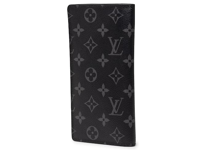 Louis Vuitton Black Monogram Eclipse Brazza Geldbörse Schwarz - Ansicht 2