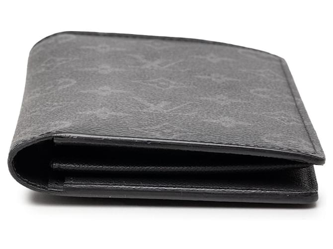 Louis Vuitton Black Monogram Eclipse Brazza Geldbörse Schwarz - Ansicht 3