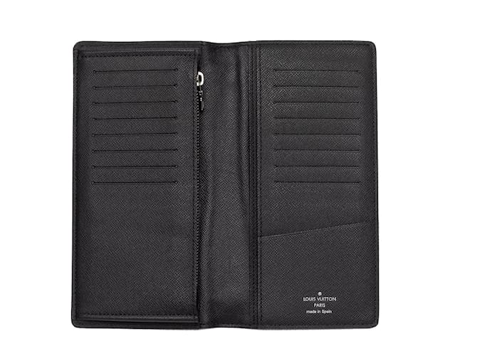 Louis Vuitton Black Monogram Eclipse Brazza Geldbörse Schwarz - Ansicht 4