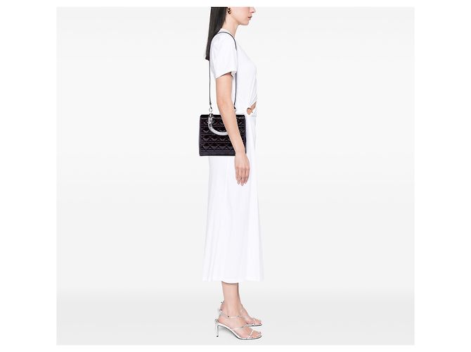 Lady Dior Cannage in vernice viola, misura Medium Porpora - vista 6