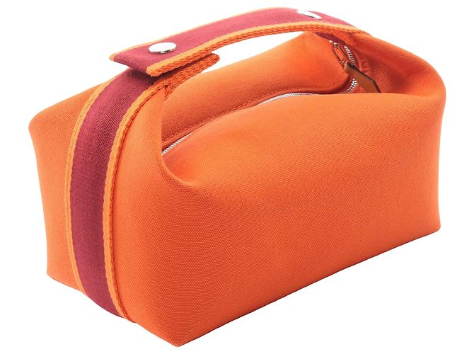 Custodia Hermès Orange Small Toile Bride A Brac Arancione - vista 2