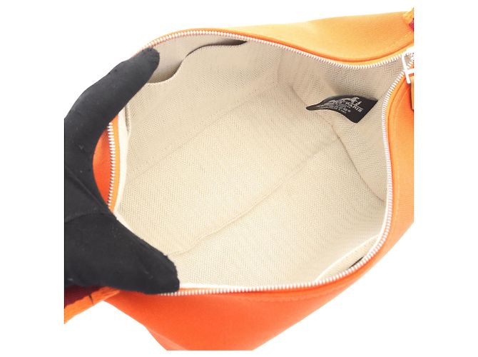 Custodia Hermès Orange Small Toile Bride A Brac Arancione - vista 3