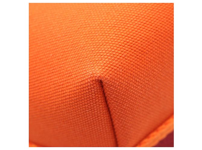 Custodia Hermès Orange Small Toile Bride A Brac Arancione - vista 4
