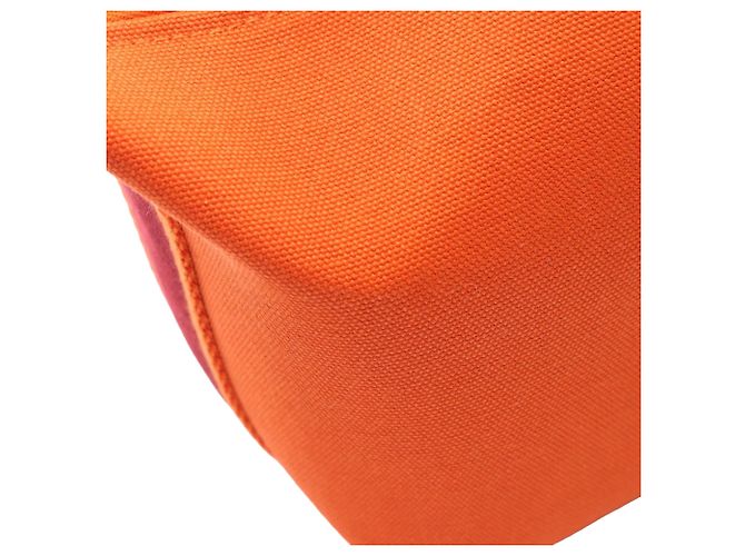 Custodia Hermès Orange Small Toile Bride A Brac Arancione - vista 5