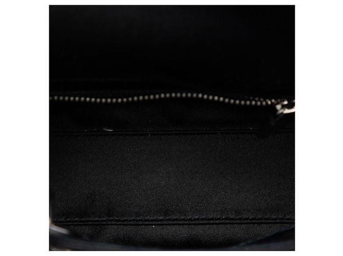 Lady Dior Mini in raso nero con cannage e decorazioni in strass e cristalli - vista 4