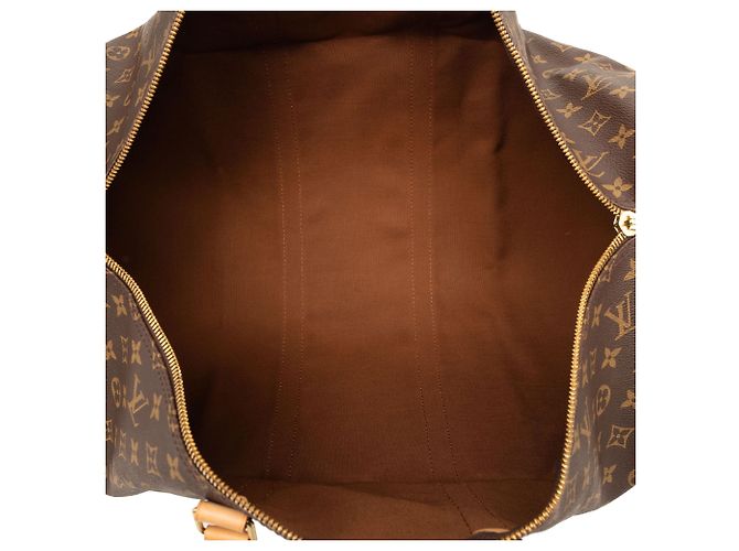 Louis Vuitton Brown Monogram Keepall Bandouliere 55 - view 4