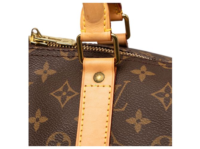 Louis Vuitton Brown Monogram Keepall Bandouliere 55 - view 7
