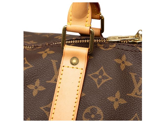 Louis Vuitton Brown Monogram Keepall Bandouliere 55 - view 8