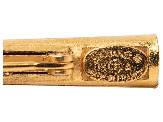 Spilla Chanel Gold Gold Plated Cambon Paris Arrow Heart Swing D'oro - vista 3