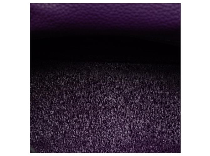 Hermès Purple Taurillon Clemence Kelly II Retourne 28 Porpora - vista 4