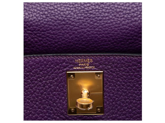 Hermès Purple Taurillon Clemence Kelly II Retourne 28 Porpora - vista 5