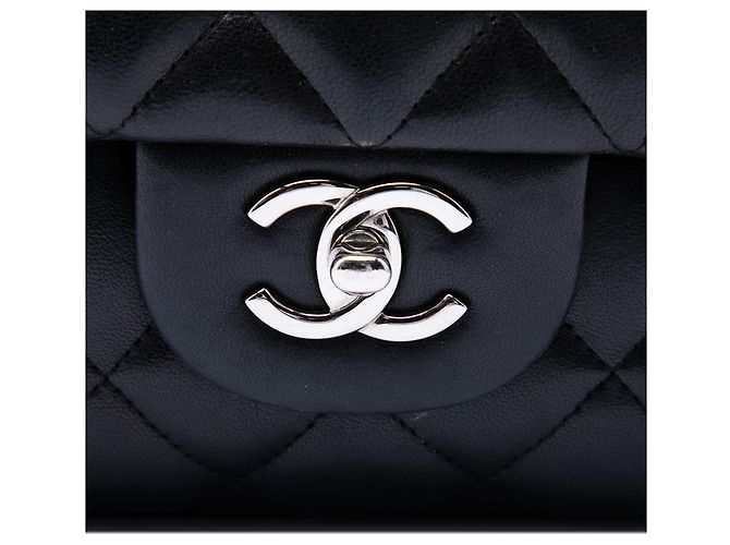 Chanel Black Jumbo Classic Lambskin Double Flap Nero - vista 5