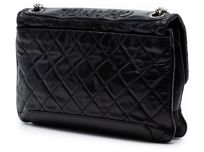 Chanel Black CC gestepptes Glattleder Flap Schwarz - Ansicht 2